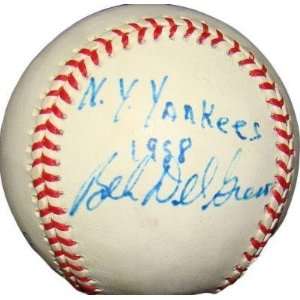 Bobby Del Greco SIGNED Scarce AL Baseball JSA #G49100 YANKEES 