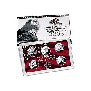  2008   STATE QUARTERS   SILVER PROOF SET 