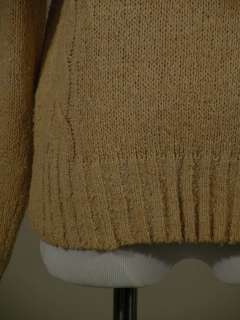 vtg 60s 70s Donnkenny silk knit sweater gold beige S M  