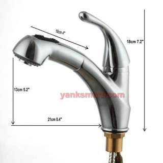 Chromed Pull out 1000mm Spout Spray Kitchen and Basin Mix Tap Faucet 