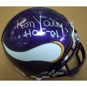 Ron Yary Autographed / Signed Vikings Mini Helmet:  Sports 