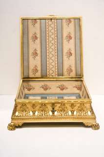 Antique Ovington Bronze Jewelry Casket Dresser Box  