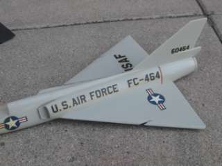 Vtg 60s TOPPING USAF F 106A INTERCEPTOR AIRPLANE JET DESK DISPLAY 