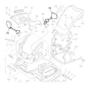  89 90 Yamaha FJ1200 FJ 1200 Left or Right OEM Mirror 