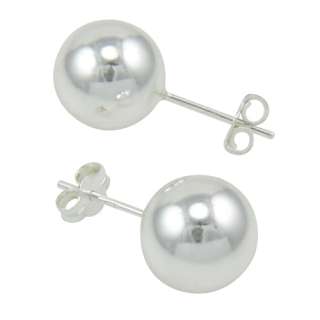 These classic ball earrings feature 10mm stainless steel beads. At 