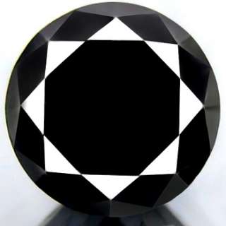 75ct HUGE RARE 100% NATURAL CLEAN JET BLACK DIAMOND EARTH MINED REAL 