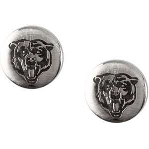  Stainless Steel Chicago Bears Logo Stud Earrings Jewelry
