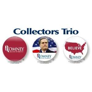 : Set of 3 Collectors Pack Mitt Romney Republican Tea Party President 