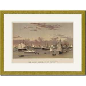   /Matted Print 17x23, The Yacht squadron at Newport