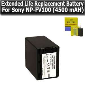 Replacement 5HR (4500 mAH) Battery For Sony NP FV100 DCR SX44 DCR SX63 