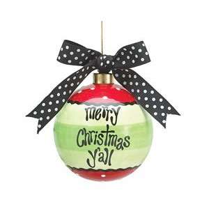 CHRISTMAS YALL ORNAMENT SET OF 6:  Home & Kitchen
