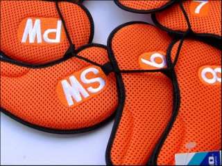 Mizuno Golf Club Iron Head Covers Mesh Orange10 Pcs Set  