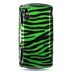 VMG Sony Xperia Play Design Hard Case   Green Black Zebra 