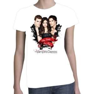 Vampire Diaries Why Settle For One Girls Fitted T Shirt Size Small
