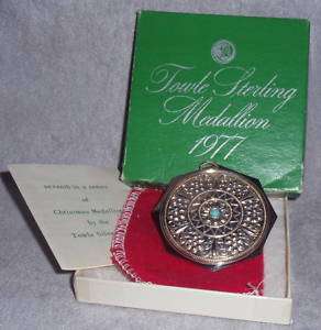 MIB 1977 Towle 12 Days Xmas Sterling Silver Ornament Medallion Special 