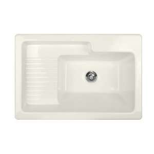   Sink with recessed Drainboard and 2 Faucet Holes 652