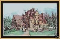 VICTORIAN HOUSE 4~counted cross stitch pattern #477~BUILDINGS Chart 