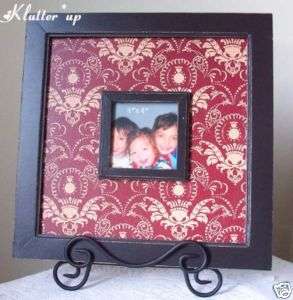 Country Prim Picture Photo Frame Wood Wall RED TAN 4X4  