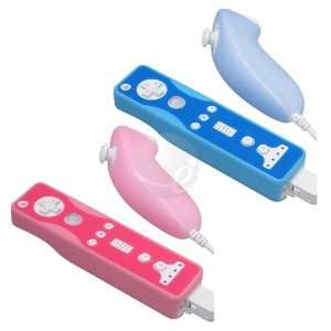   Blue & Pink Cover Bundle Kit Set for Nintendo Wii, 4 Pack Video Games