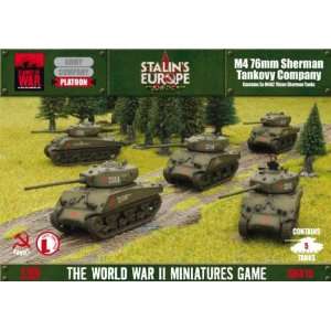  of War   Soviet Lend Lease M4 76mm Sherman Tank Platoon Toys & Games