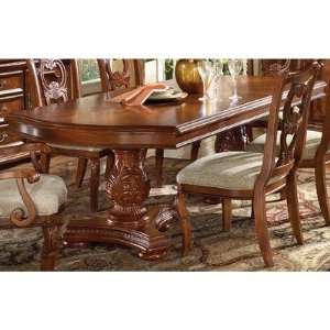 Cordoba Double Pedestal Table in Burnished Pine: Furniture 