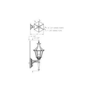 Hanover Lantern B19215ASI Westminster LE Small 1 Light Outdoor Wall 