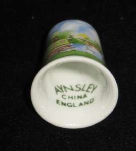 Aynsley CANAL BOAT Thimble w/box &COA Thimble Collector  