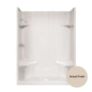 Aqua Glass 59 7/8W x 36 3/8D x 79 1/2H Bone Acrylic Shower Unit 