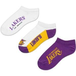  Los Angeles Lakers Athletic 3 Pair Sock Pack: Sports 