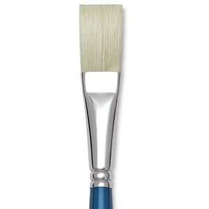   Academy Hog Bristle Brushes   21 mm, Flat, Size 4, 8 mm: Arts, Crafts