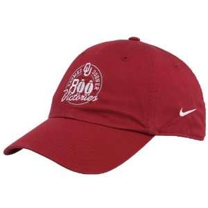  Nike Oklahoma Sooners Crimson 800 Wins Adjustable Hat 