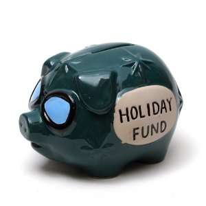  Ceramic Holiday Fund Piggy Bank: Home & Kitchen
