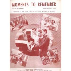  Sheet Music Moments To Remember The Four Lads 197 