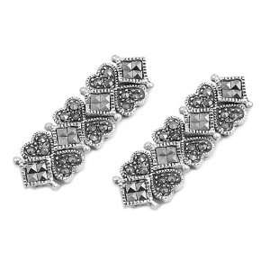  Marcasite Earrings   Hearts   39 mm Jewelry