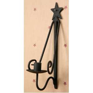  Wrought Iron,folk Star   Wall, Plate/candle Holder Sconce 