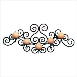   Scroll Work Candleholder Wrought Iron Tier Wall Sconce: Home & Kitchen