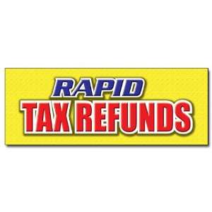  12 RAPID TAX REFUNDS DECAL sticker taxes refund check 