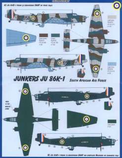 72 KORA JUNKERS Ju 86 K 1 South African Air Force #4  