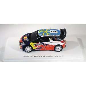   2011 Citroen DS3 WRC, Sweden Rally, Ogier and Ingrassia: Toys & Games