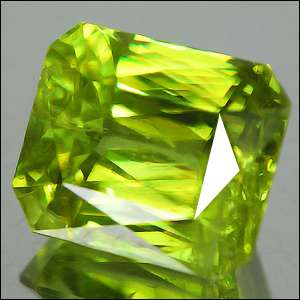   Lustrous Natural Multicolor Green Sphene 9.6x8.1x6.8 mm Octagon  