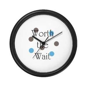  Blue and Brown Worth the Wait Wall Clock 10 Home 