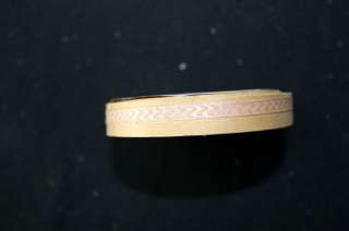 RARE DECORATED 1930S PINK SILK RIBBON 3/8 IN. X 5 YD  