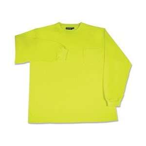   Long Sleeve T Shirt   Hi Viz Lime   9602   3X Large