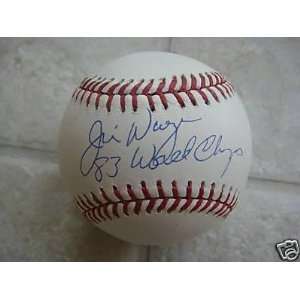 Jim Dwyer 83 World Champs Official Signed Ml Ball W/coa   Autographed 