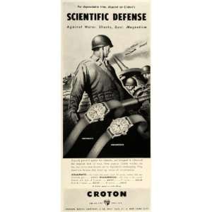   World War II Troops Machine Gun Army   Original Print Ad Home