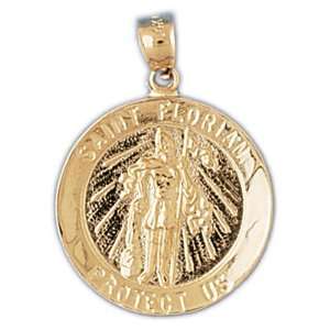  14kt Yellow Gold st  Florian Pendant: Jewelry