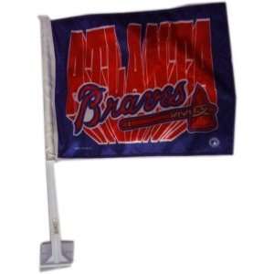  MLB ATLANTA BRAVES TEAM LOGO CAR FLAG: Sports & Outdoors