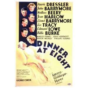  Dinner at Eight (1933) 27 x 40 Movie Poster Style A