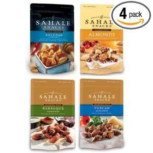 Sahale Snacks Almond Variety Pack, 4 Ounce (Pack of 4)  