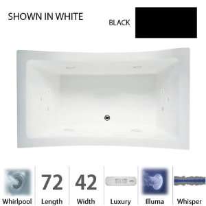 Jacuzzi ALL7242 WCR 4IW B Black Allusion 72 x 42 Allusion Drop In 